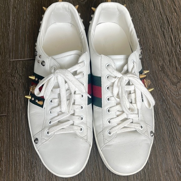 EUC Authentic Gucci Ace Punk Stud Sneakers - Picture 6 of 8